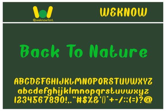 Back to Nature Font for Campaign Creatives