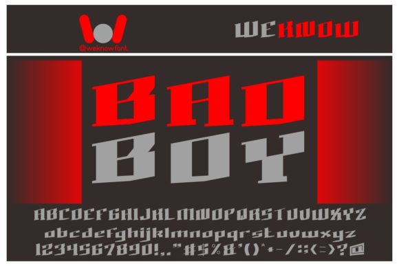 Bad Boy Font for Handmade Creations