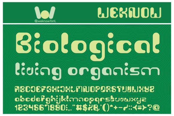 Biological Font for Handmade Creations