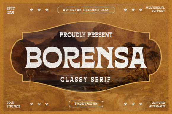 Borensa: A Bold Display Font for Branding Projects