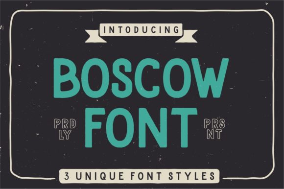 Boscow: A Bold Display Font for Modern Branding