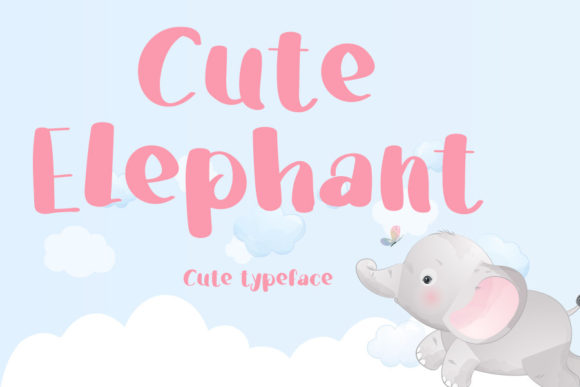 Cute Elephant Font for Engaging Visual Campaigns