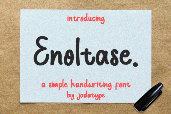 Enoltase Font for Handmade and Commercial Crafts
