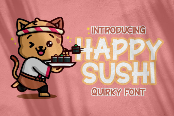 Happy Sushi: A Playful Display Font for Digital Creativity