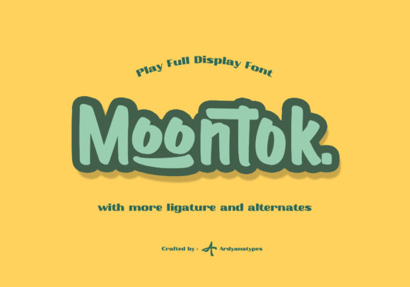 Moontok: A Charming Display Font for Craft Projects