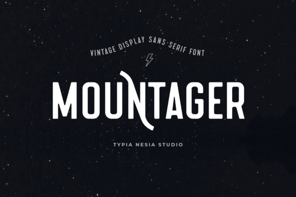 Mountager: A Vintage Display Font for Bold Digital Design
