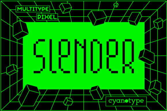 MultiType Pixel Slender for Bold Digital Branding