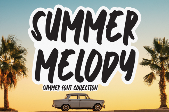 Summer Melody: A Nostalgic Display Font for Creative Projects