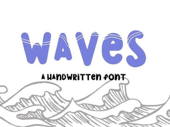 Waves: A Playful Display Font for Creative Publishing